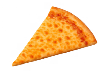 Pizza slice with melted cheese topping, fast food meal, classic italian cuisine dish on transparent background
