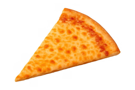 Pizza slice with melted cheese topping, fast food meal, classic italian cuisine dish on transparent background