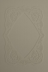 Embossed oval lace frame with soft floral accents. Perfect for wedding portraits, elegant collages, romantic posters, invitations and refined vintage-themed designs.