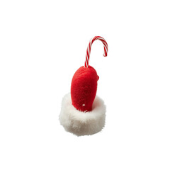 Santa Glove Holding Candy Cane &ndash; Isolated Christmas PNG