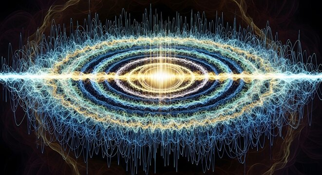 Abstract glowing spiral pattern with light effect