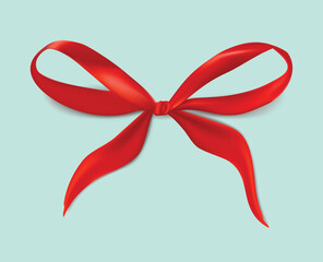 red ribbon with bow