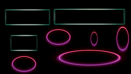 Comprehensive Neon HUD Elements Collection