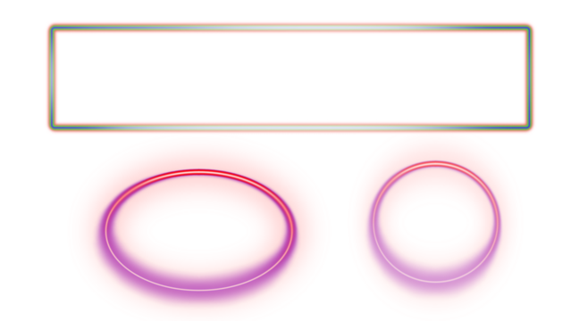 Soft Glow Neon Frames on Light Background