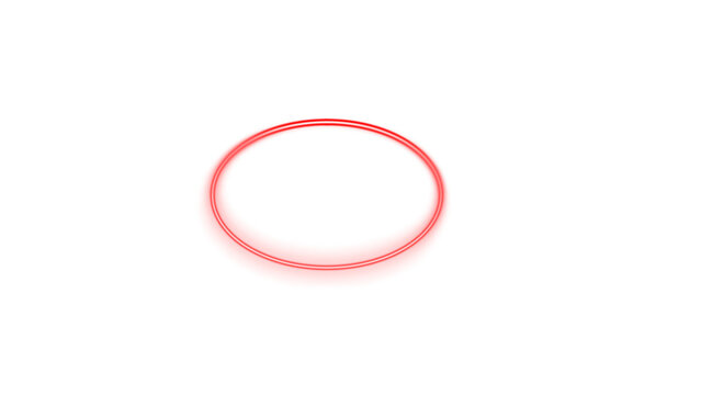 Soft Red Neon Oval on Light Background