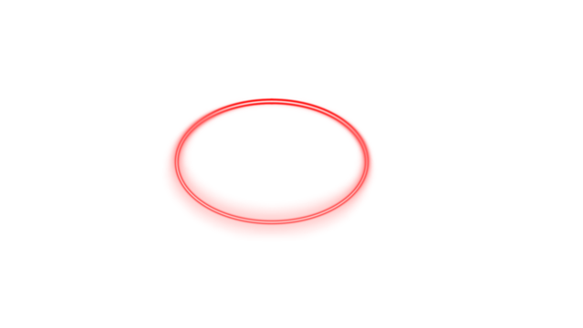 Soft Red Neon Oval on Light Background