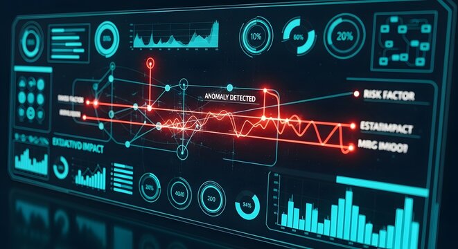 Cybersecurity interface screen displaying data visualization