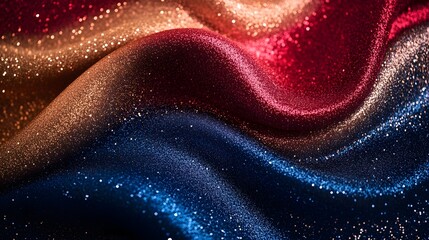 Mesmerizing Waves of Colorful Glittering Lights in Surreal Nightscape