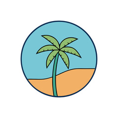 Fototapeta premium tropical island with palm trees