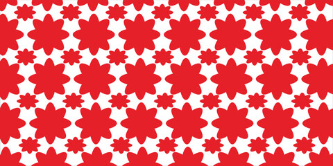 star red white checkered seamless background. Red white graphic resource checkered pattern eps10