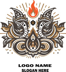 umbanda logo vector white background .