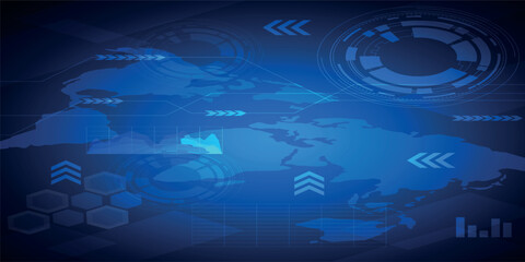 abstract background with internet security world
