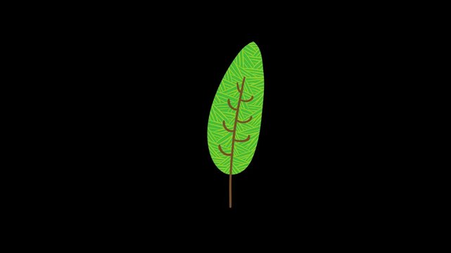 animation of tree or leaf moving in the wind