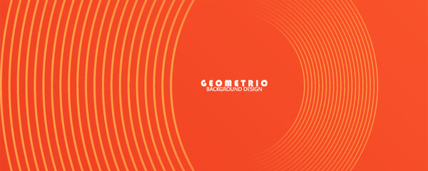 Abstract orange background with glowing geometric lines. Modern shiny yellow hexagon lines pattern. Technology futuristic concept. simple design