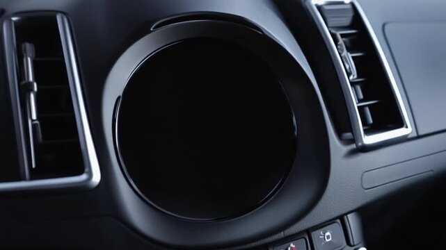 Sign of seatbelt on the car dashboard.