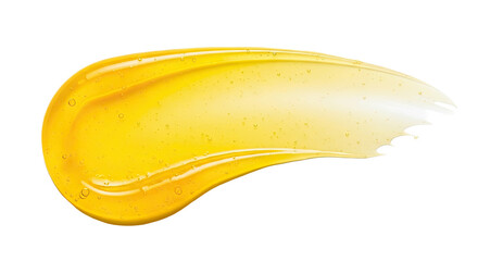 Vitamin C brightening gel smear vivid yellow streak on white