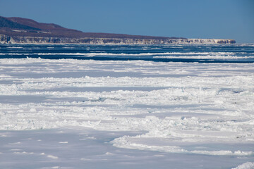 Sea of Okhotsk With drift ice in Abashiri, Hokkaido, Japan © ti1993