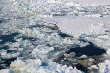 Sea of Okhotsk With drift ice in Abashiri, Hokkaido, Japan © ti1993