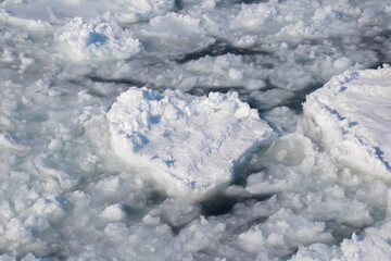 Sea of Okhotsk With drift ice in Abashiri, Hokkaido, Japan © ti1993