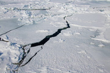 Sea of Okhotsk With drift ice in Abashiri, Hokkaido, Japan © ti1993