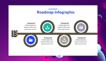 Strategic Development Roadmap Infographic Presentation Slide
