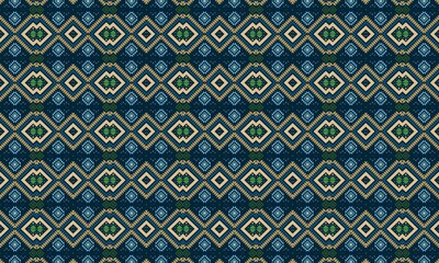 Seamless tribal pattern design vector, bohemian textile print, aztec ethnic background, navajo style