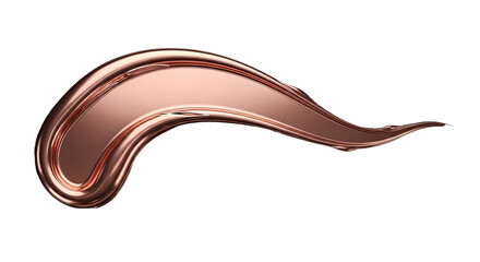 Rose gold glossy smear forming premium curve