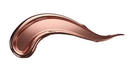 Rose gold glossy smear forming premium curve