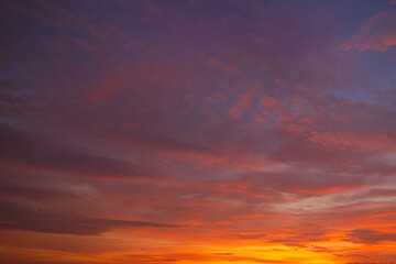 Colorful sky and clouds backdrop at sunrise and sunset,Sky on sunrise. Beauty sunrise with sunlight background. Twilight, dramatic sunrise dawn, dusk, sunshine. Cloudy sunset. Sunrise wallpaper.