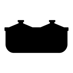 Fototapeta premium black Container icon Silhouette vector style on white background