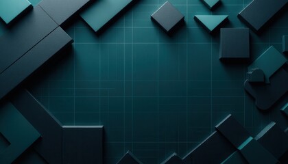 Corporate Abstract Background with Geometric Precision and Metallic Accents