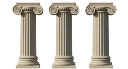 Three Greek Ionic Columns architecture ancient