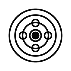 Illustration of a target isolated on, a symbol representing aim, focus, and achieving goals