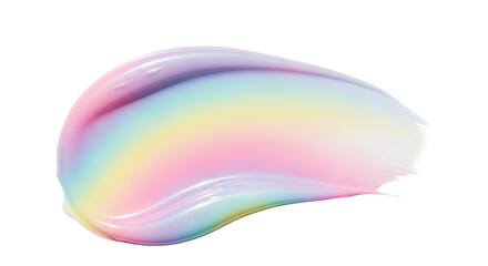 Pastel candy gloss smear aesthetic shine on white