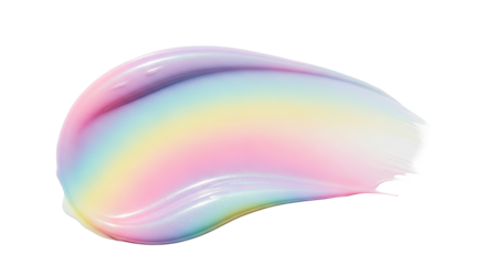 Pastel candy gloss smear aesthetic shine on white