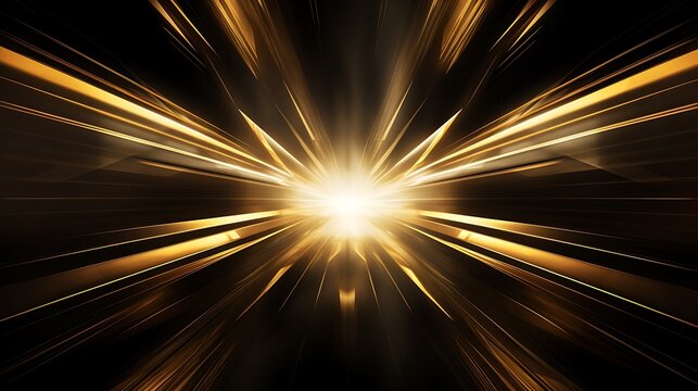 Radiant Burst of Light: A brilliant explosion of golden light radiates outwards from a central point, illuminating the darkness with its vibrant energy.