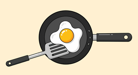 Illustration of an empty, standard-design shopping cart on a light orange background. Features simple lines and soft colors