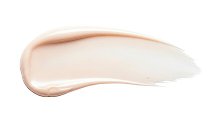 Soft pearlescent cream smear subtle shine on clean white