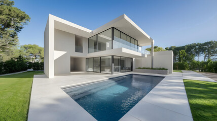 modern house with swimming pool