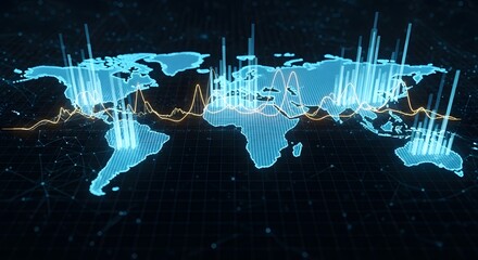 Data Visualization, Global Trends, Digital World, Infographic, Technology, Abstract