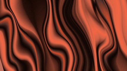 Abstract Orange and Black Flowing Fabric Texture image