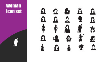 Fototapeta premium Modern Woman icon set