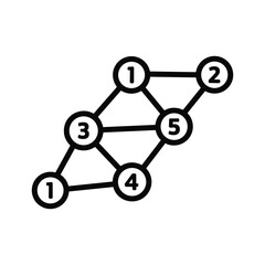 Illustration of a network graph with numbered nodes, representing connections isolated on