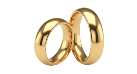 Two Golden Wedding Rings Intertwined gold rings engagement rings