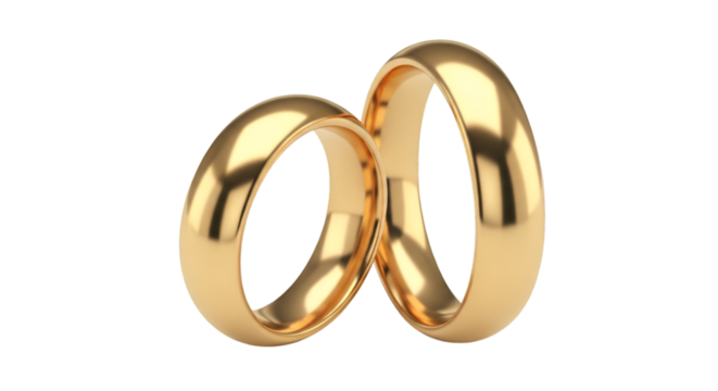 Two Golden Wedding Rings Intertwined gold rings engagement rings - Powered by Adobe