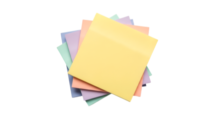 Stack of Colorful Square Sticky Notes notepad paper