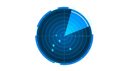 Futuristic Radar Screen with Blips display technology