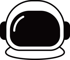 宇宙飛行士のアイコン　モノトーン