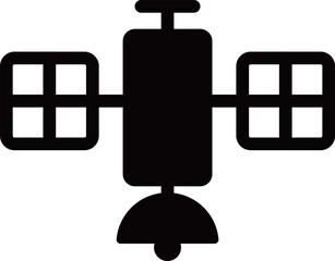 人工衛星のアイコン　モノトーン