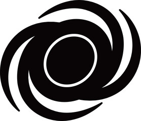 ブラックホールのアイコン　モノトーン